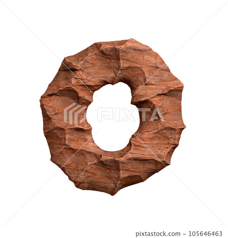 Desert sandstone letter O - Large 3d red rock font - suitable for Arizona, geology or desert related subjects Desert sandstone letter O - Large 3d red rock font - suitable for Arizona, geology or desert related subjects 105646463