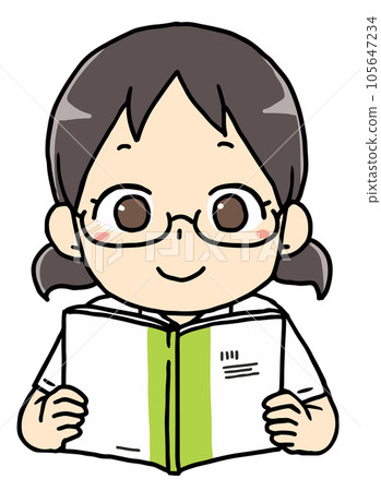 讀課本的夏季女學生 105647234