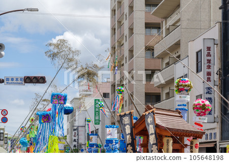 安城七夕節竹裝飾,愛知縣安城市 安城七夕節竹裝飾,愛知縣安城市 105648198
