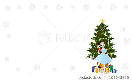 Ballet "Nutcracker" Illustration set imagining a ballerina dancing Clara_Copy space available 105648859