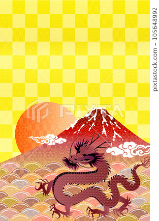 龍新年賀卡生肖背景 105648992