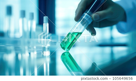 Scientist working at the laboratory, Investigator checking test tubes, Doctor in laboratory checking test tubes, Generative AI illustration Scientist working at the laboratory, Investigator checking test tubes, Doctor in laboratory checking test tubes, Generative AI illustration 105649656