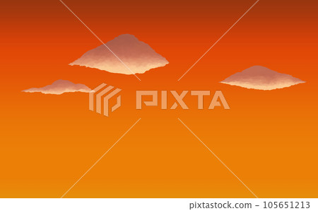 Sky [vermilion] Horizontally seamless (horizontally connected image) 105651213