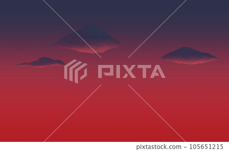 Sky [Akane] Horizontally seamless (horizontally connected image) 105651215