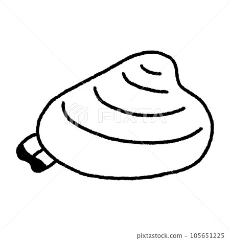 蛤蜊、貝類、線條圖 蛤蜊、貝類、線條圖 105651225