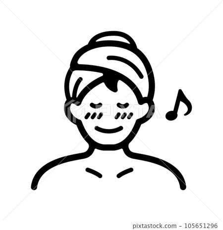 沐浴時間、沐浴、桑拿矢量圖標說明 105651296