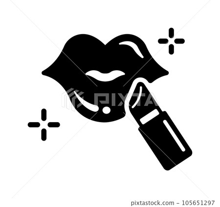 口紅/唇彩矢量圖標插畫 105651297