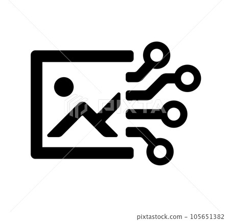 Automatic image generation / image generation AI vector icon illustration 105651382