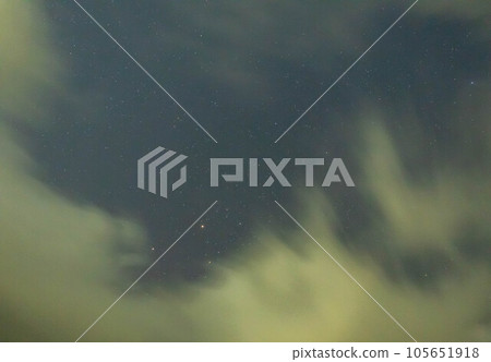 Sunrise twilight sky at sea beach with tree under sea water in morning 105651918