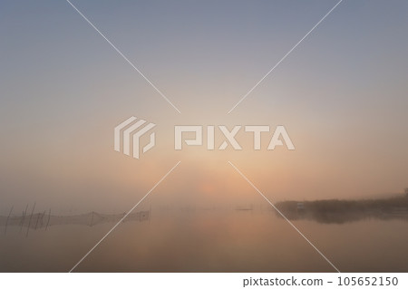 Inbanuma in the morning wrapped in fog Inbanuma in the morning wrapped in fog 105652150