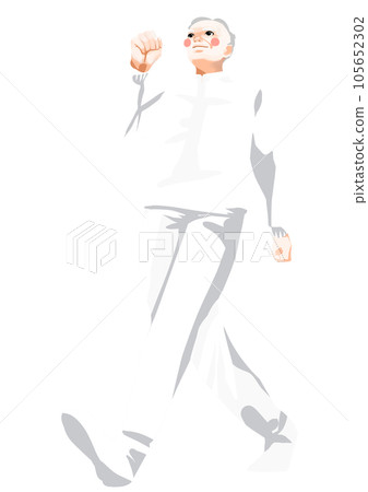 walking illustration grandpa 2 105652302