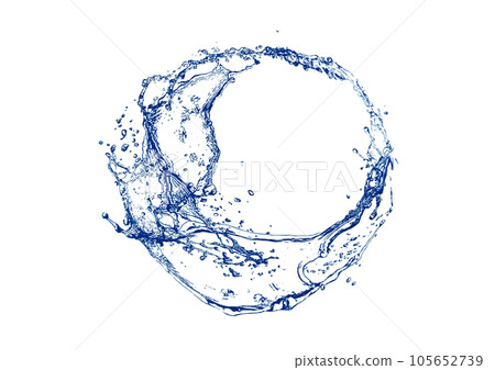 Illustration of abstract blue splashes Illustration of abstract blue splashes 105652739