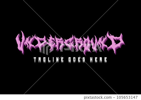 Underground typography, scary, horror, vector element. one genre of music Underground typography, scary, horror, vector element. one genre of music 105653147