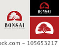 Bonsai Maple Tree Label Logo Inspiration Design 105653217