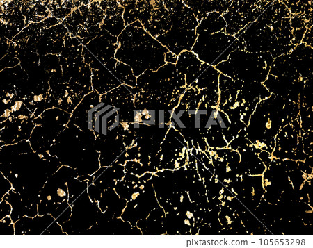 Vector Gold Marbling Texture design. Luxury Black and Gold Marble texture background for poster, banner, wallpaper, headers, print ads,brochure, invitation, cover book 105653298