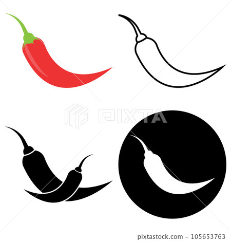 chili icon vector chili icon vector 105653763