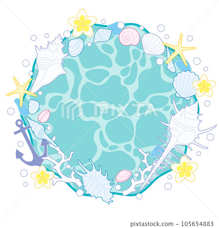 seashell wreath frame 105654883