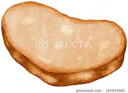 toast in a watercolor-style drawing toast in a watercolor-style drawing 105654985