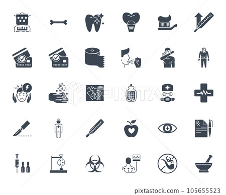 Medical Vector Icons Set Medical Vector Icons Set 105655523