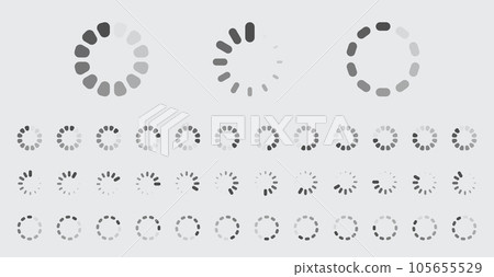 Circular Loading Buffering Icons Vector Set Circular Loading Buffering Icons Vector Set 105655529