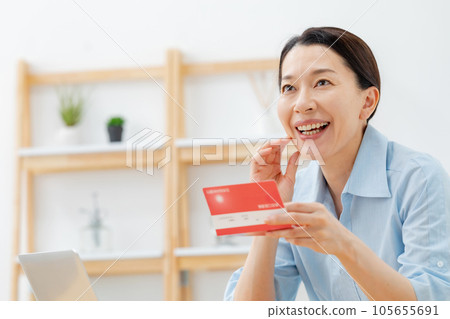 Passbook woman smile 105655691