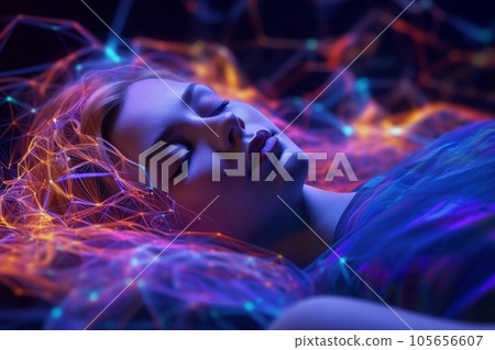 躺在床上休息的女人,生成 AI 圖像 躺在床上休息的女人,生成 AI 圖像 105656607