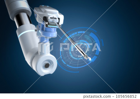 Robotic assisted surgery machine close up 105656852
