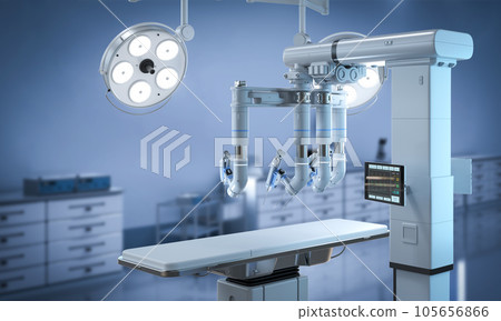 Robotic assisted surgery machine in operating room 105656866