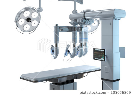 Robotic assisted surgery machine isolated 105656869