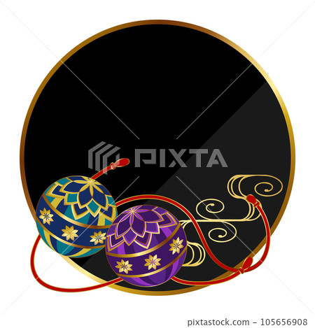豪華手鞠框架黑色和金色 豪華手鞠框架黑色和金色 105656908