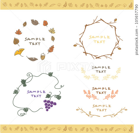 autumn natural frame set 105657790