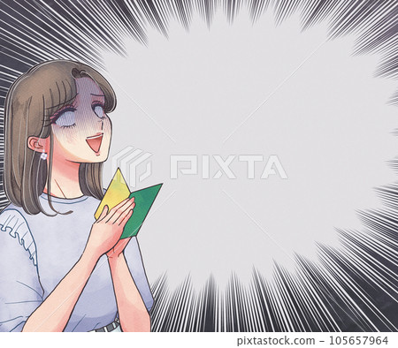 字符空間空白圖像/沮喪的初學者女性的插圖 字符空間空白圖像/沮喪的初學者女性的插圖 105657964