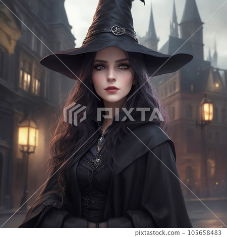 中世紀哥特式女巫插畫藝術（AI生成圖像） 105658483