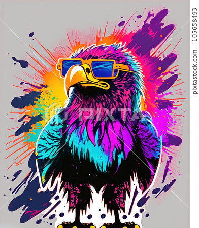 the eagle wearing sun glasse the eagle wearing sun glasse 105658493