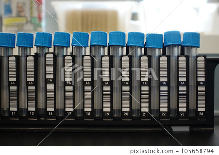 Human samples collection in lab. 105658794