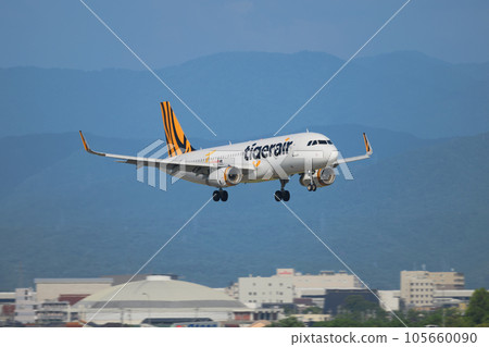Tigerair Taiwan Airbus A320-200 landing approach 105660090