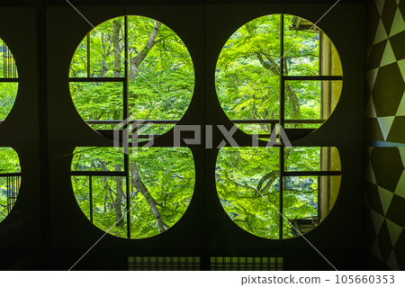 嵐山遊彩亭 圓窗房，美麗的倒影，新綠的季節 105660353