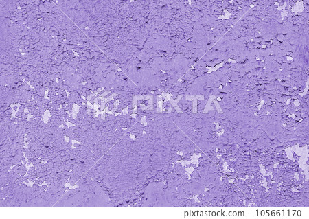 Concrete wall with old cracked, peeling flaking purple paint texture background Concrete wall with old cracked, peeling flaking purple paint texture background 105661170