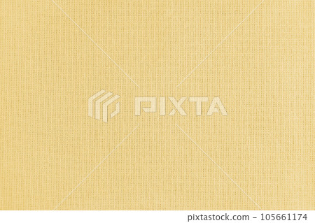 Texture background of yellow cotton fabric, cloth surface, weaving of linen fabric 105661174
