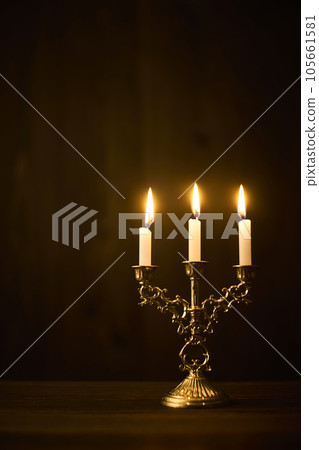 Candle flame image candlestick 105661581
