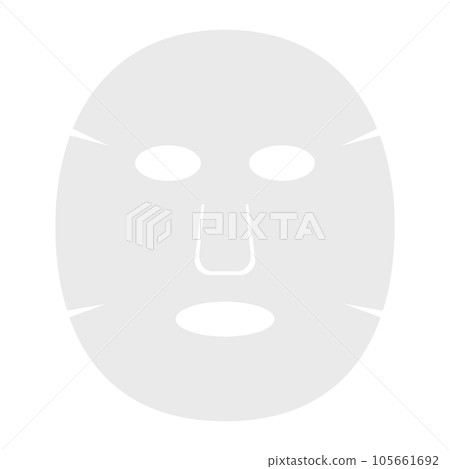 Vector illustration of a simple sheet mask (face pack, face mask). 105661692