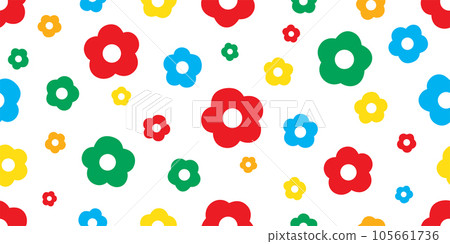 daisy seamless pattern flower plant rgb rainbow vector doodle cartoon leaves leaf rose garden forest repeat wallpaper tile background gift wrapping paper illustration design scarf isolated daisy seamless pattern flower plant rgb rainbow vector doodle cartoon leaves leaf rose garden forest repeat wallpaper tile background gift wrapping paper illustration design scarf isolated 105661736