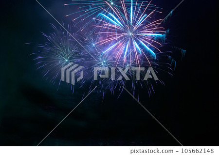 Blue fireworks Blue fireworks 105662148