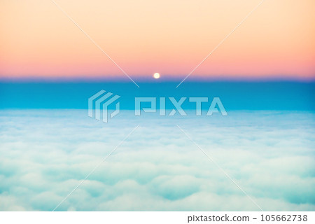 Sky and clouds at sunset with full moon Sky and clouds at sunset with full moon 105662738