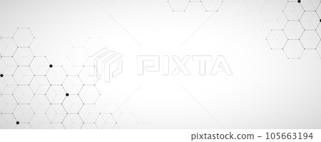 Abstract hexagon background. Technology polygonal design. Digital futuristic minimalism Abstract hexagon background. Technology polygonal design. Digital futuristic minimalism 105663194
