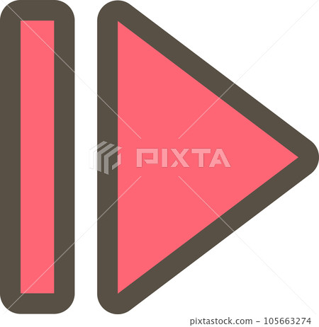 Simple illustration of red arrow 105663274