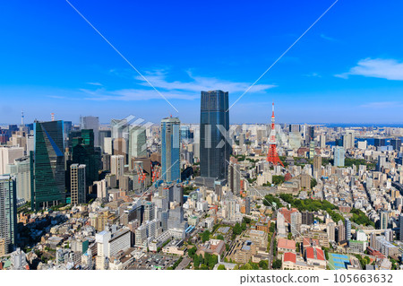 Tokyo, Minato Ward, Roppongi Hills Observation Deck, View from the Sky Deck Tokyo, Minato Ward, Roppongi Hills Observation Deck, View from the Sky Deck 105663632