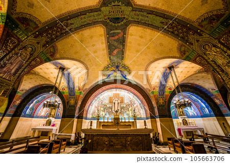 interiors of Sainte-Therese basilica, Lisieux, France 105663706