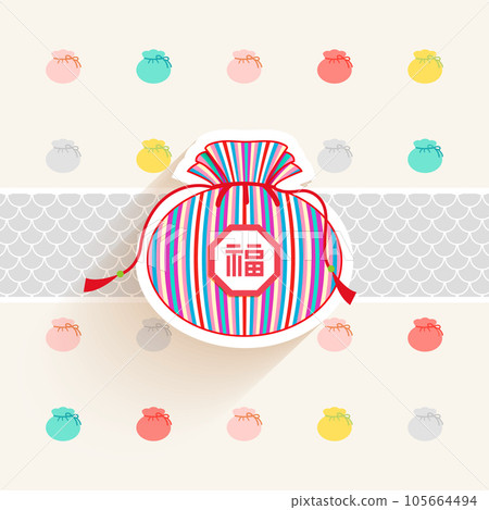 Korean new year background with traditional pattern. 105664494