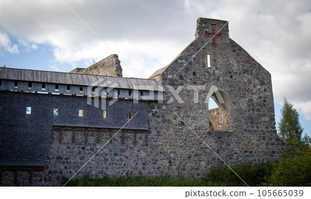 Sigulda castle in the center of Latvia, Europe Sigulda castle in the center of Latvia, Europe 105665039